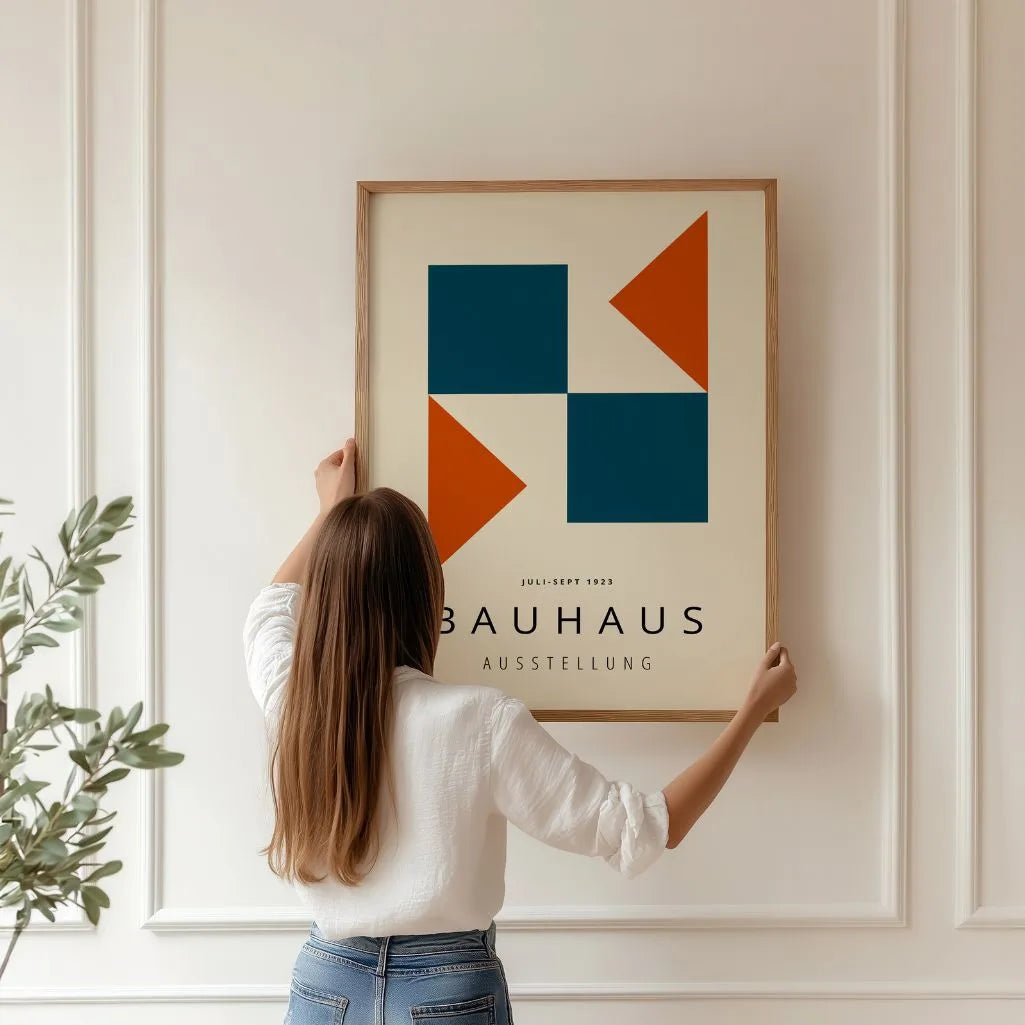 Bauhaus Contraste Azul Póster