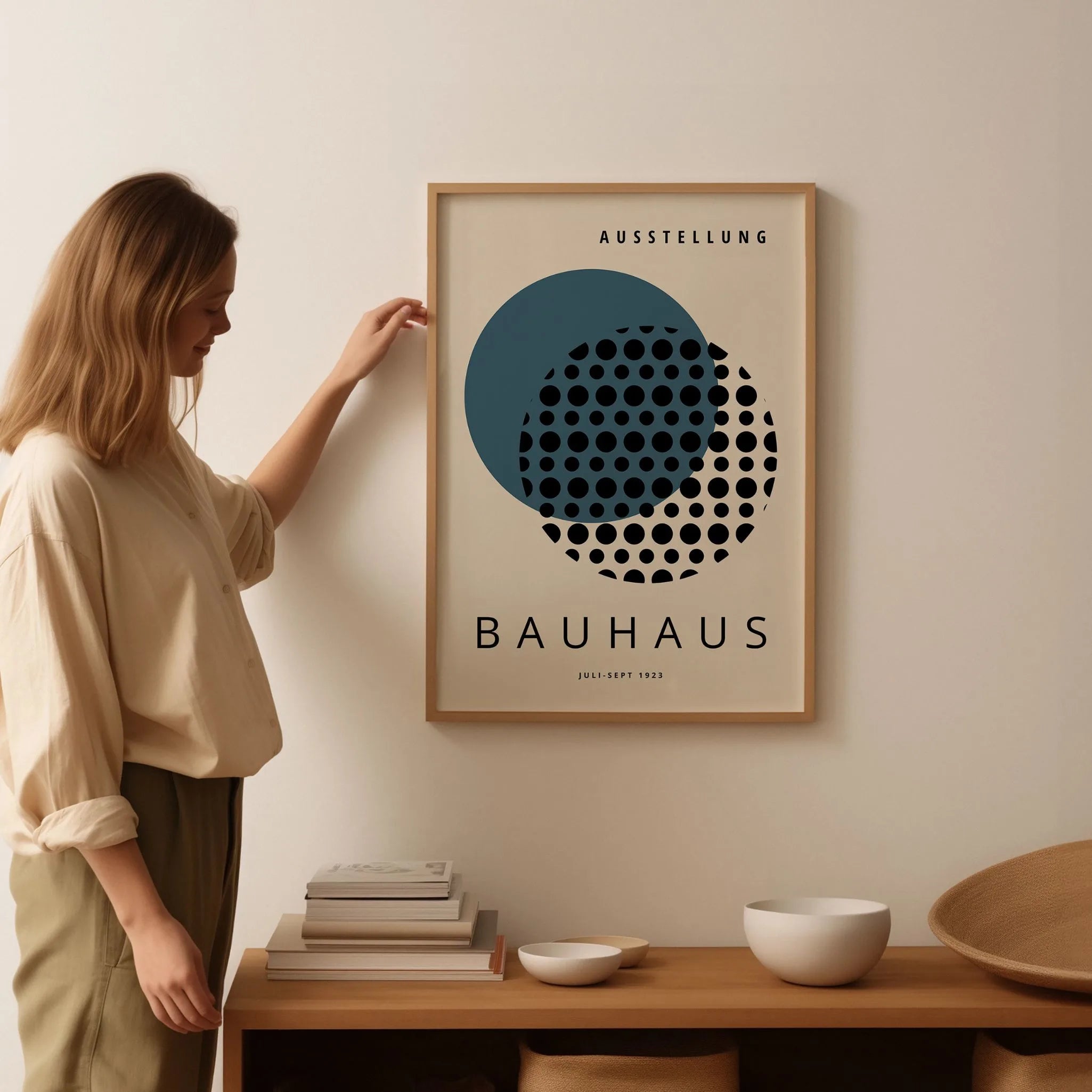 Bauhaus Azul Marino Póster