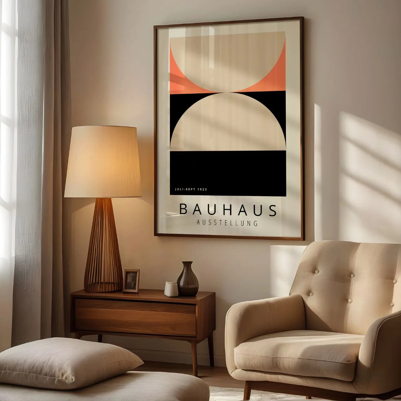 Bauhaus Beige Acento Póster