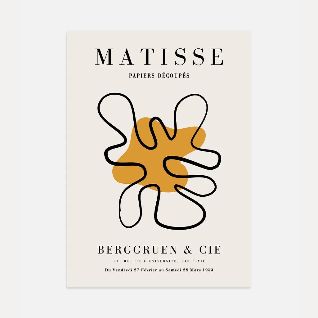Póster Matisse Acento Mostaza Minimalista