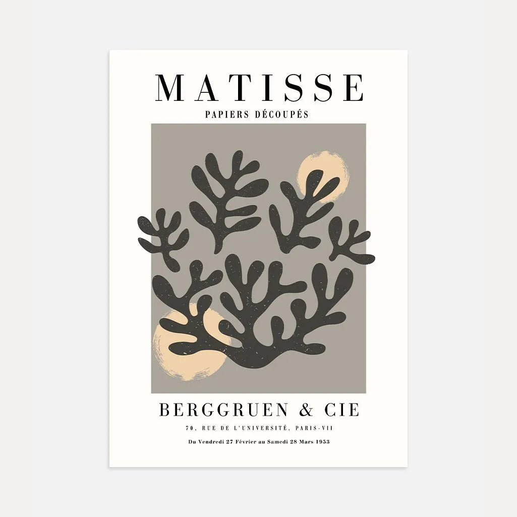 Póster Matisse Corales Grises