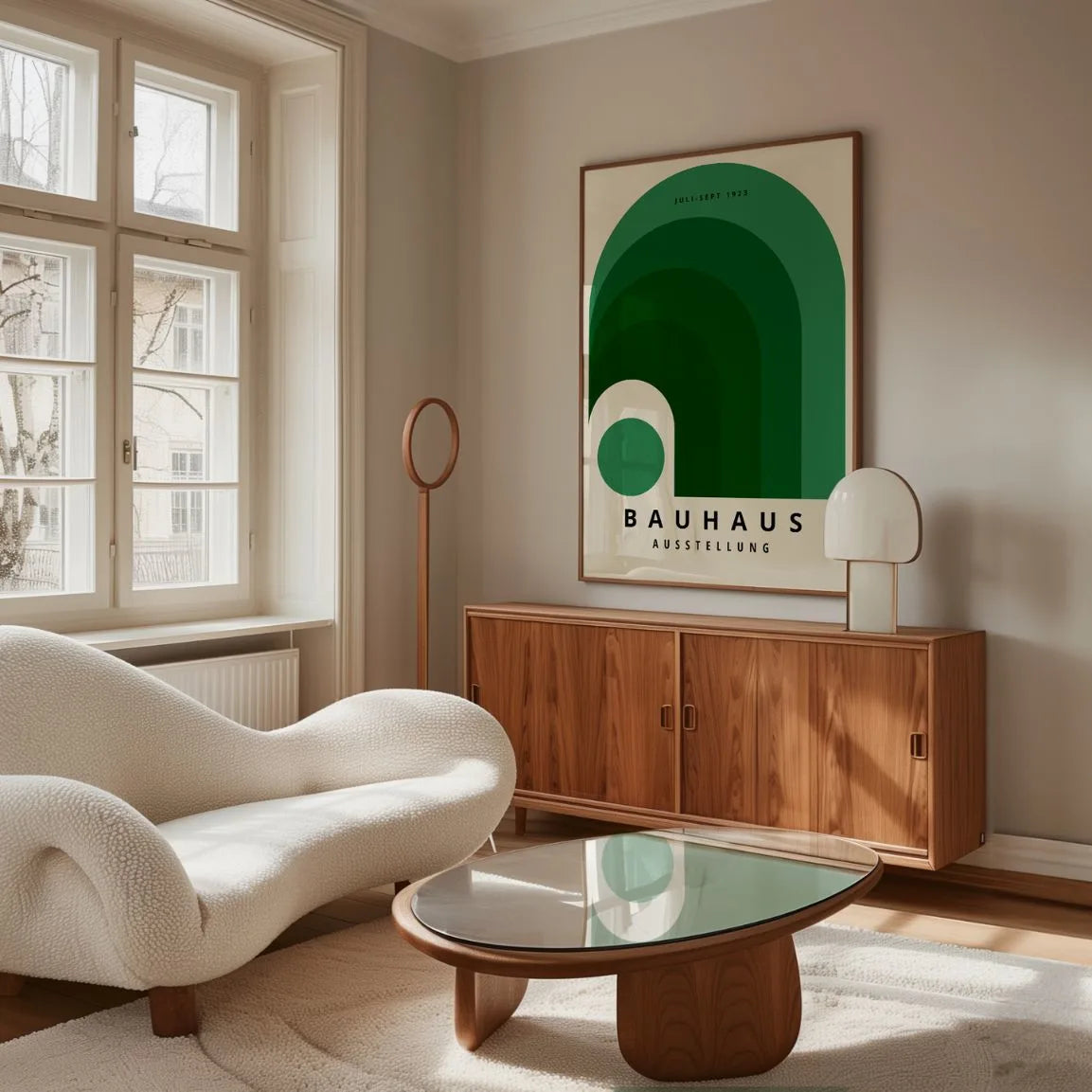 Póster Bauhaus Arcoíris Verde