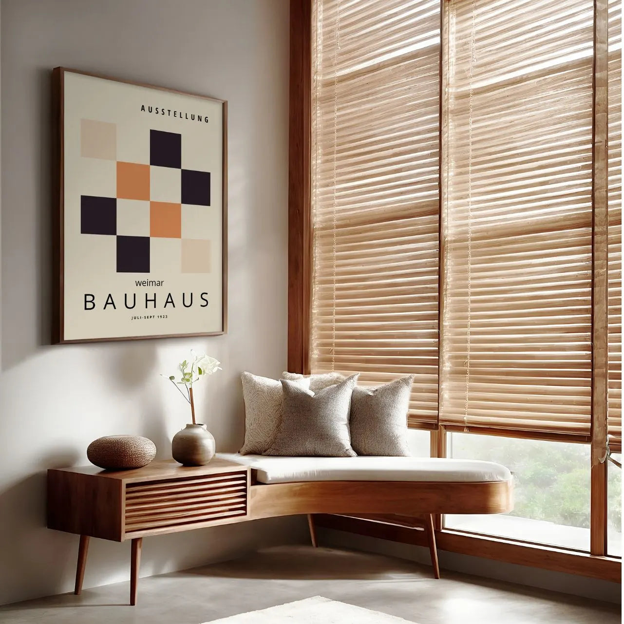 Bauhaus Cuadrados Trama Póster
