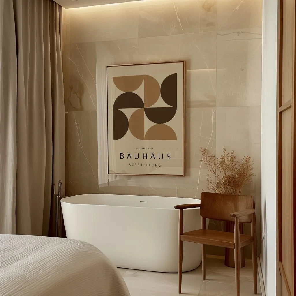 Bauhaus Marrón Cálido Póster