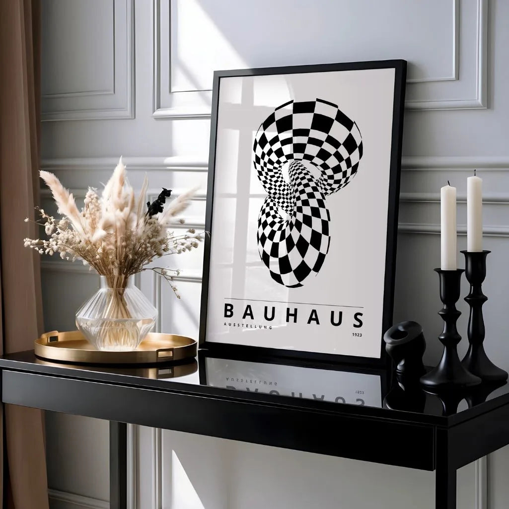 Bauhaus Beige Negro Póster