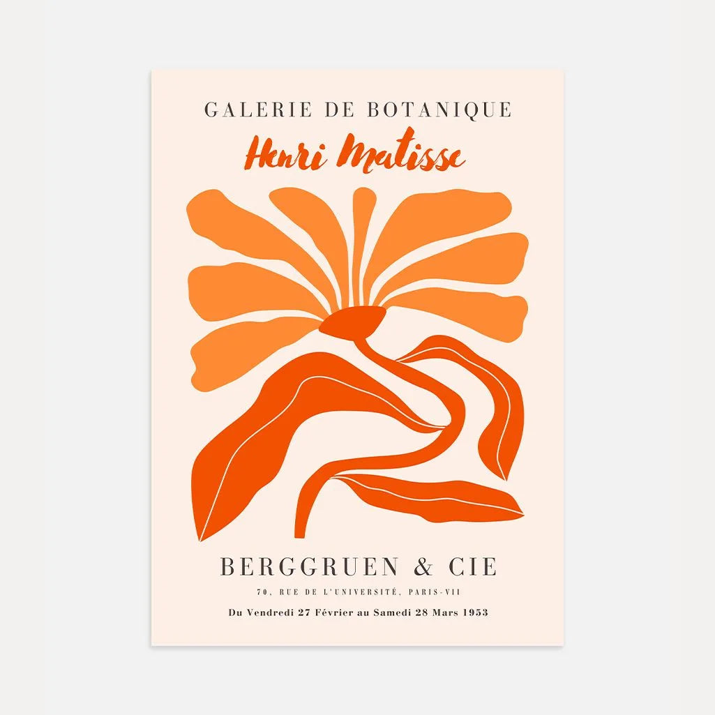 Matisse Naranja Flor Póster