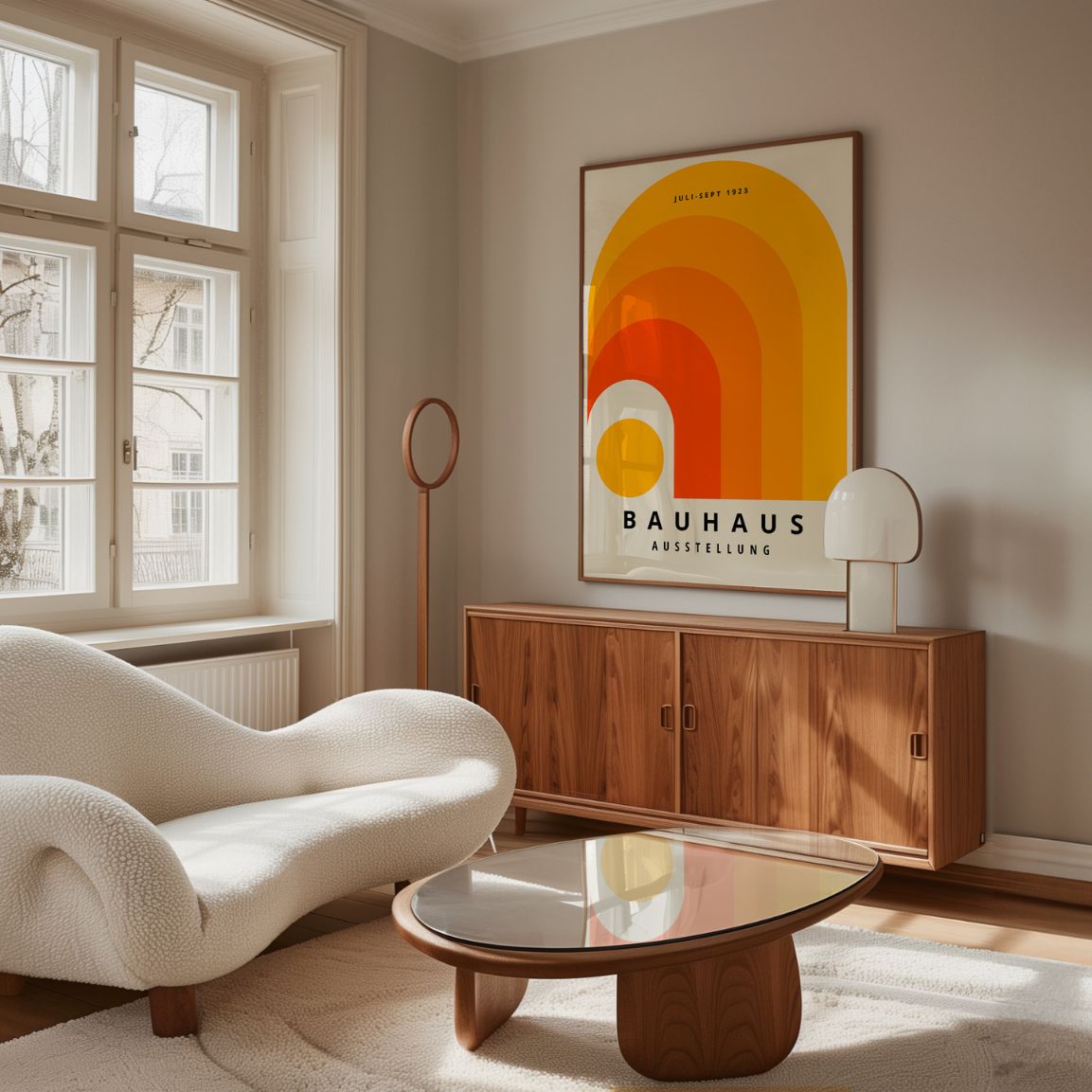 Póster Bauhaus Arcoíris Naranja