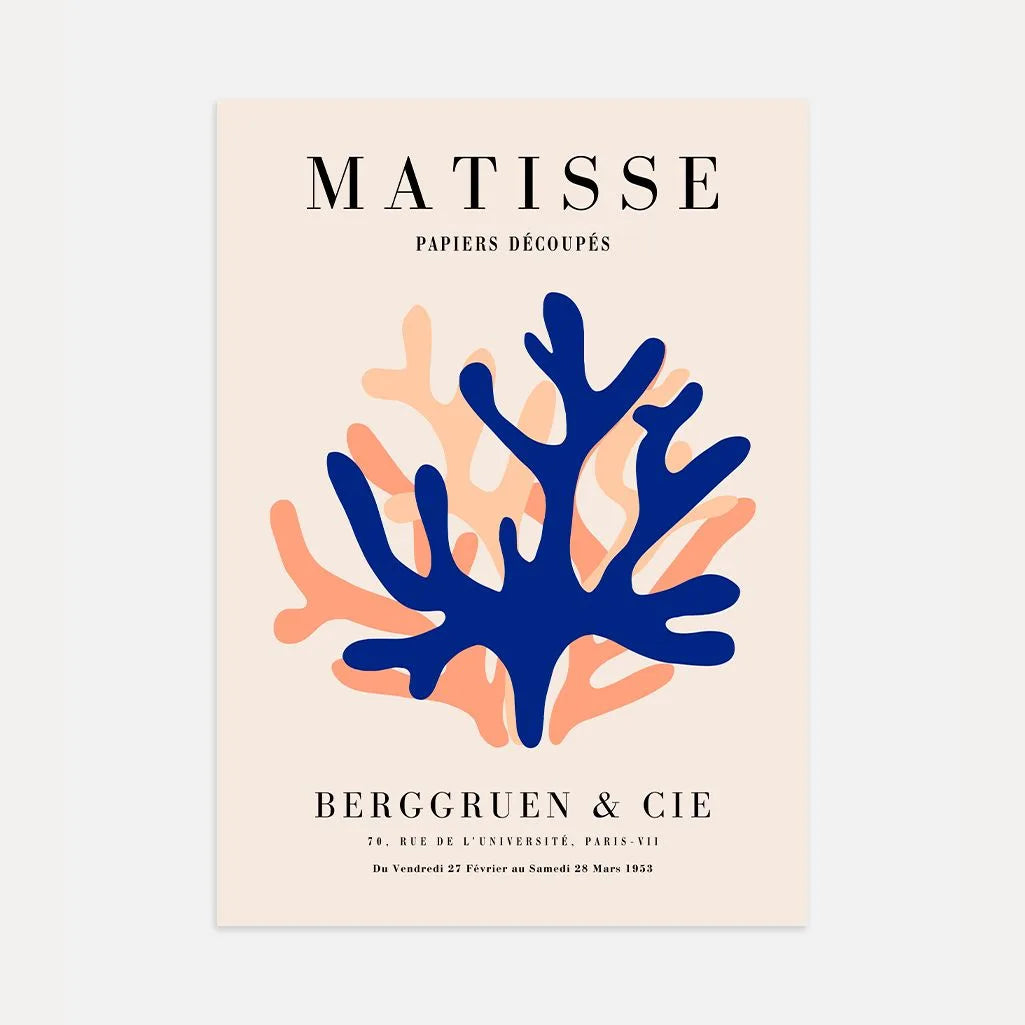 Matisse Azul Naranja Póster