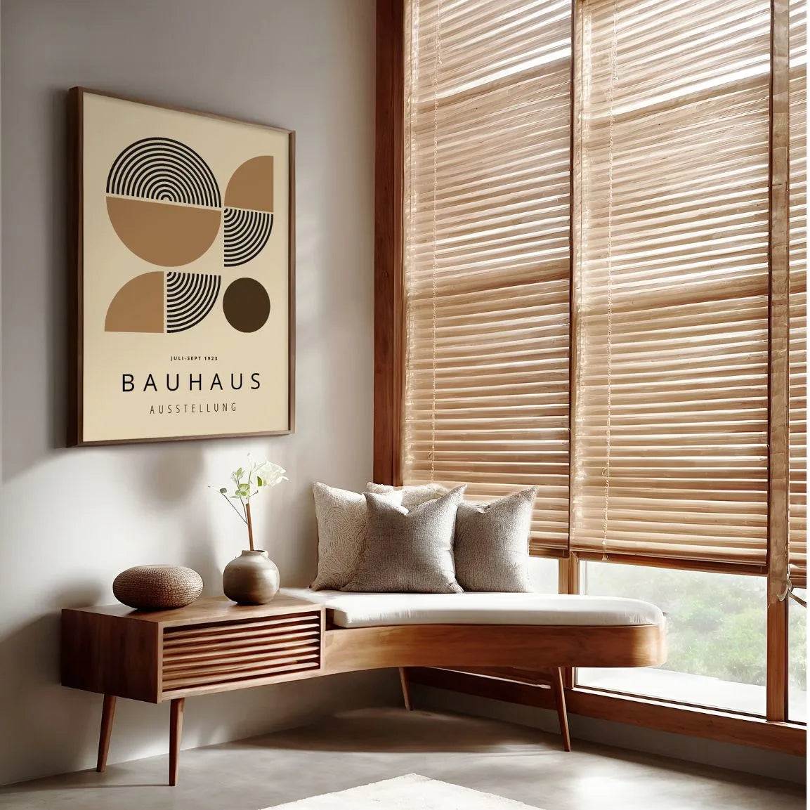Bauhaus Mitades Geométricas Póster