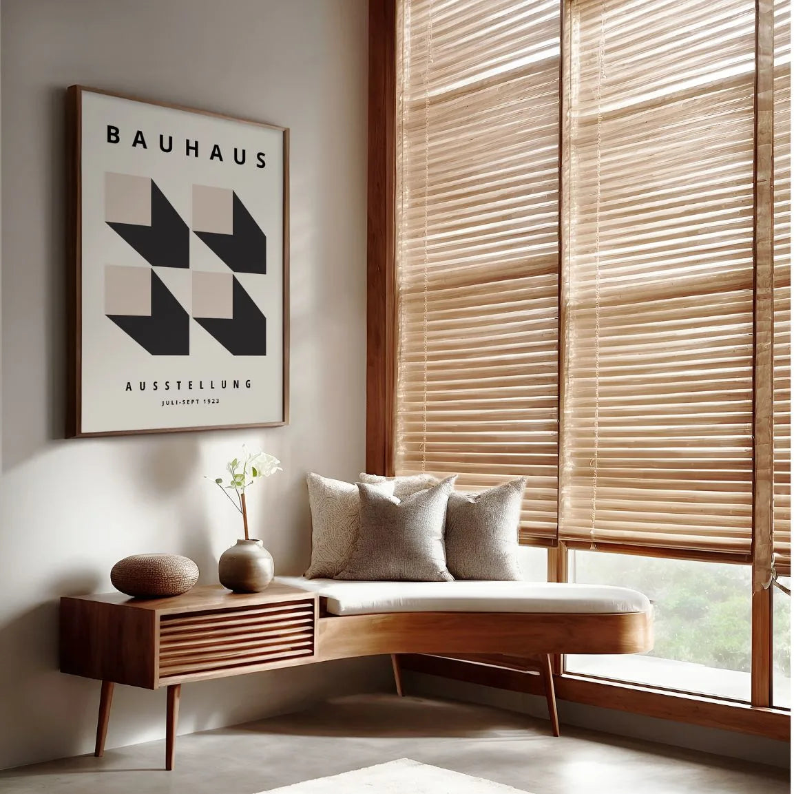 Póster Bauhaus Efecto 3D Geométrico