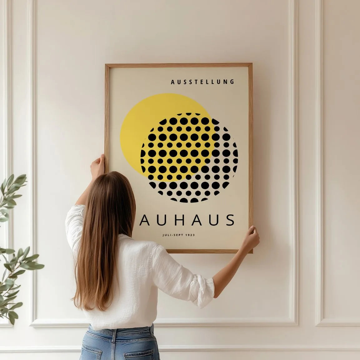 Bauhaus Sol Amarillo Póster
