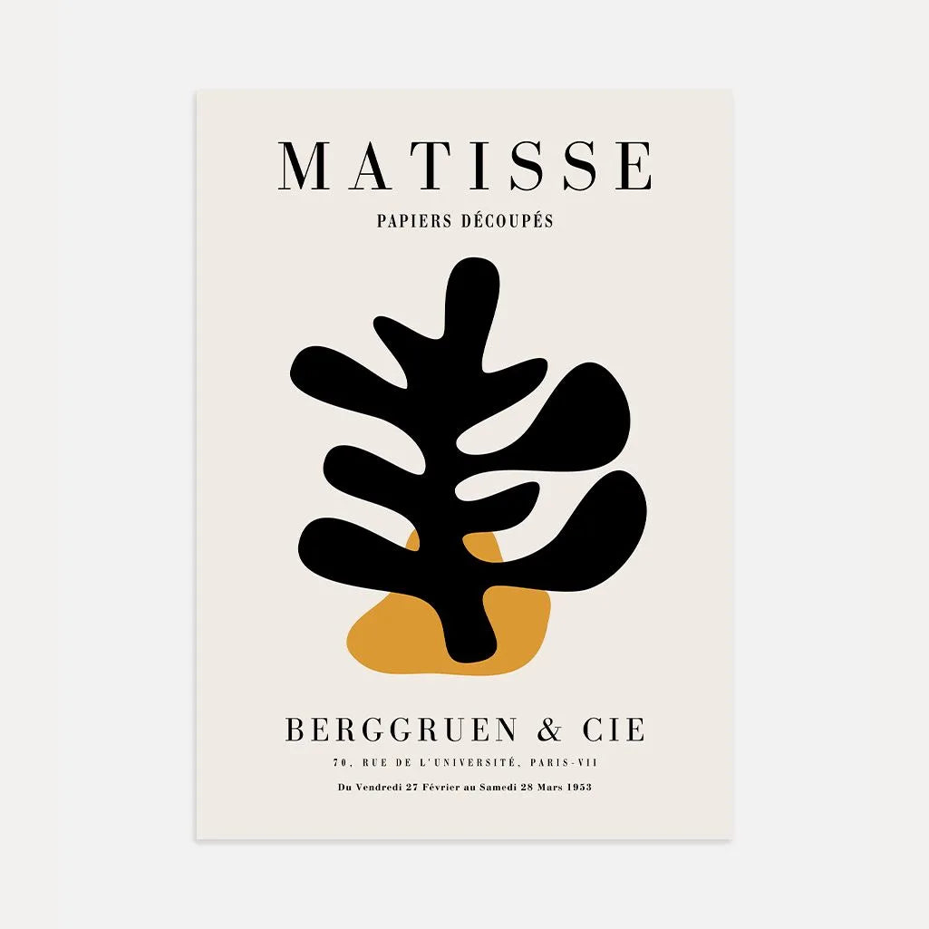 Póster Matisse Motivo Negro Y Oro