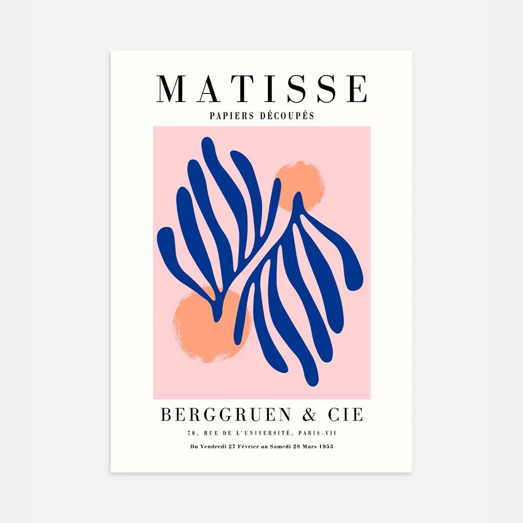 Matisse Azul Botánico Póster