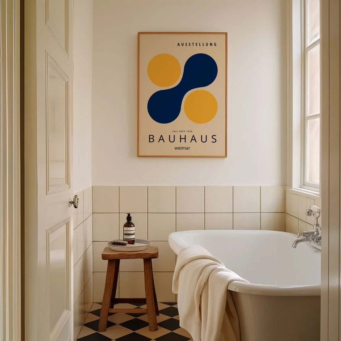 Bauhaus Círculos Amarillos Póster
