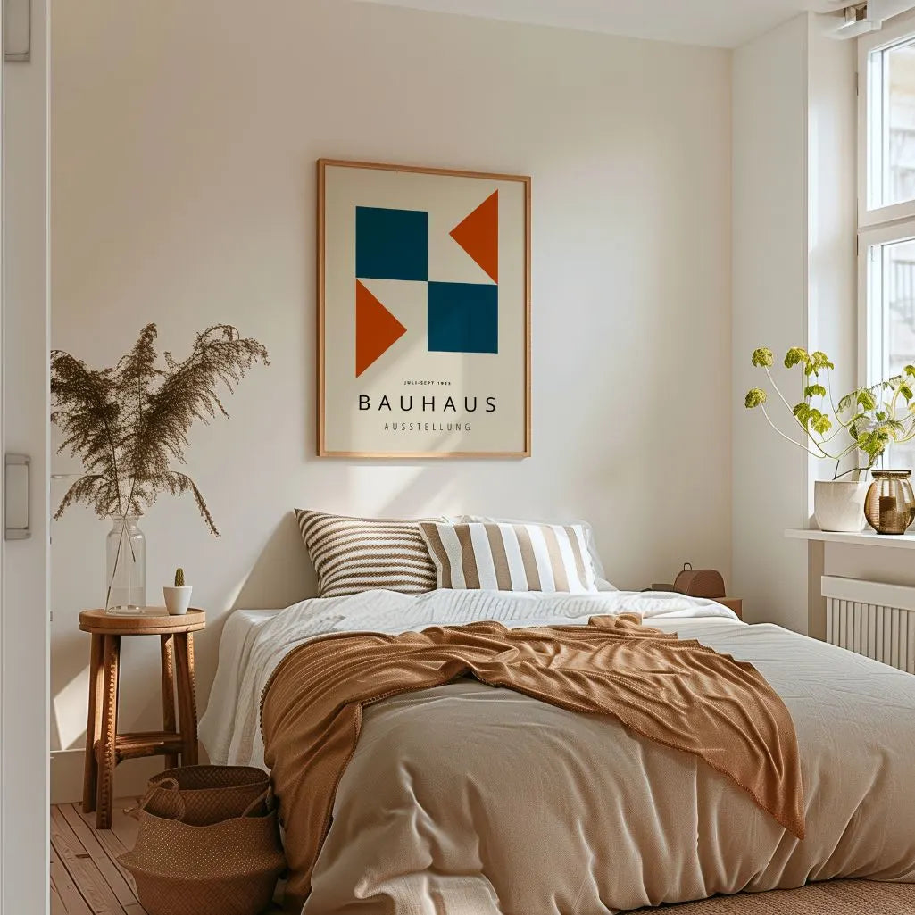 Bauhaus Contraste Azul Póster