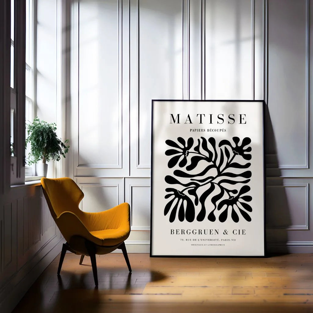 Henri Matisse – Póster Floral Negro