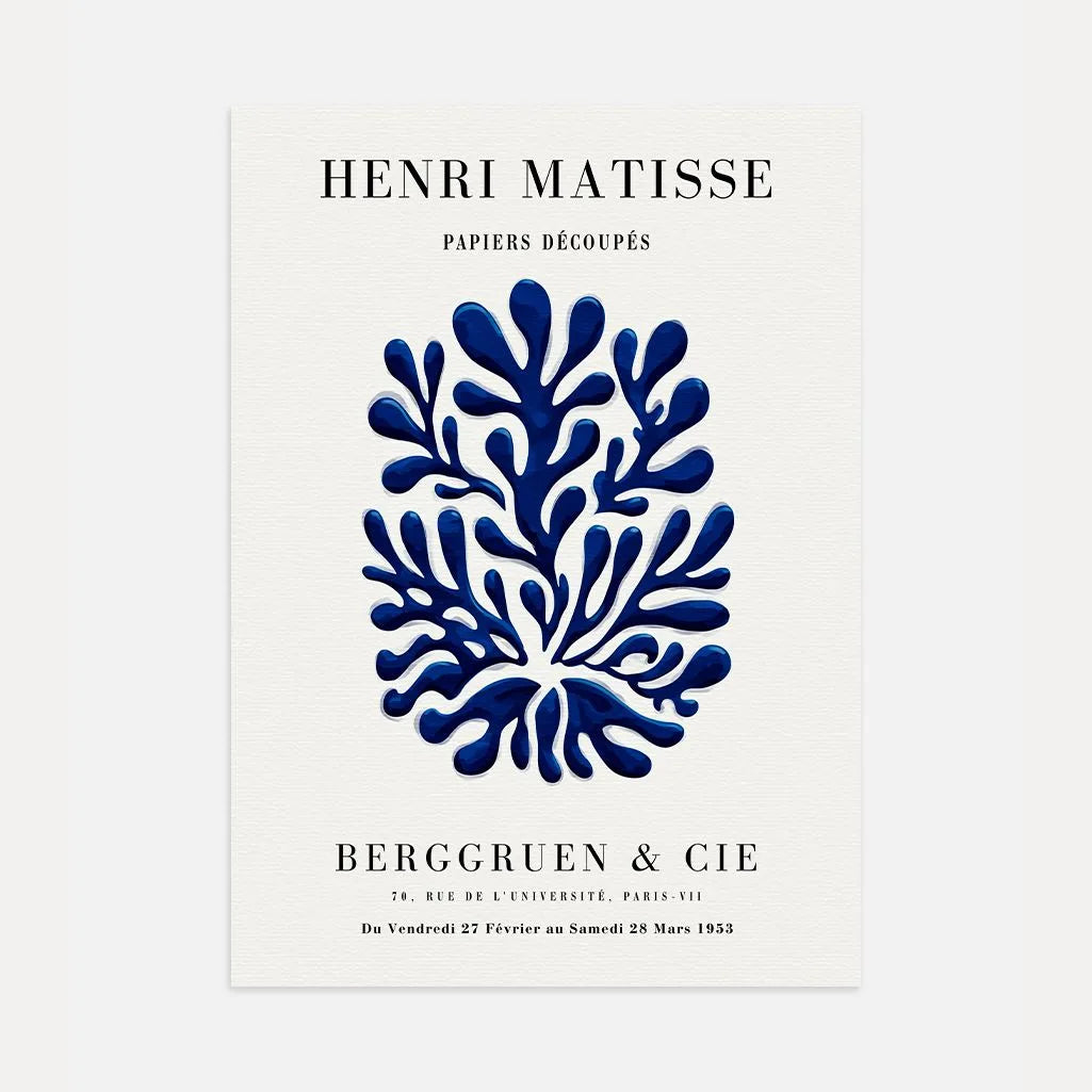 Matisse Azul Forma Póster