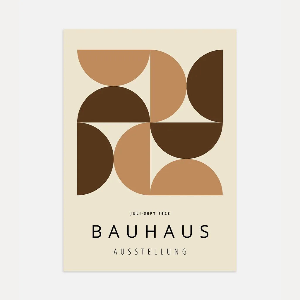 Bauhaus Marrón Cálido Póster