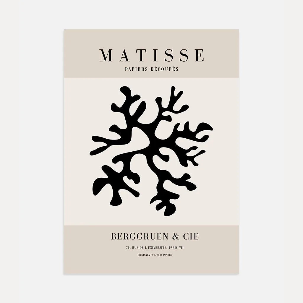 Póster Matisse Arrecife De Coral Negro
