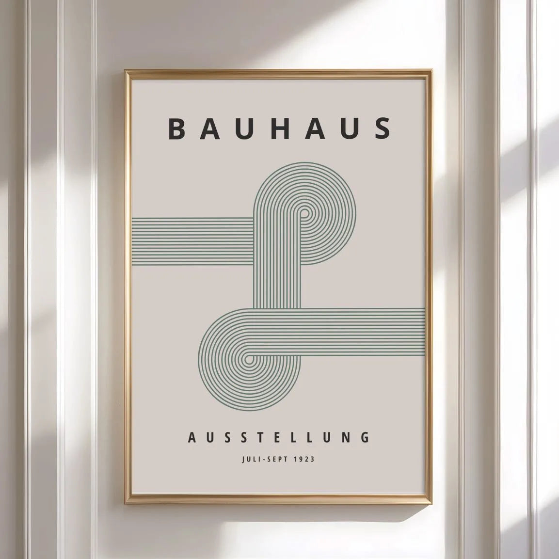 Bauhaus Intersección De Líneas Verdes Póster