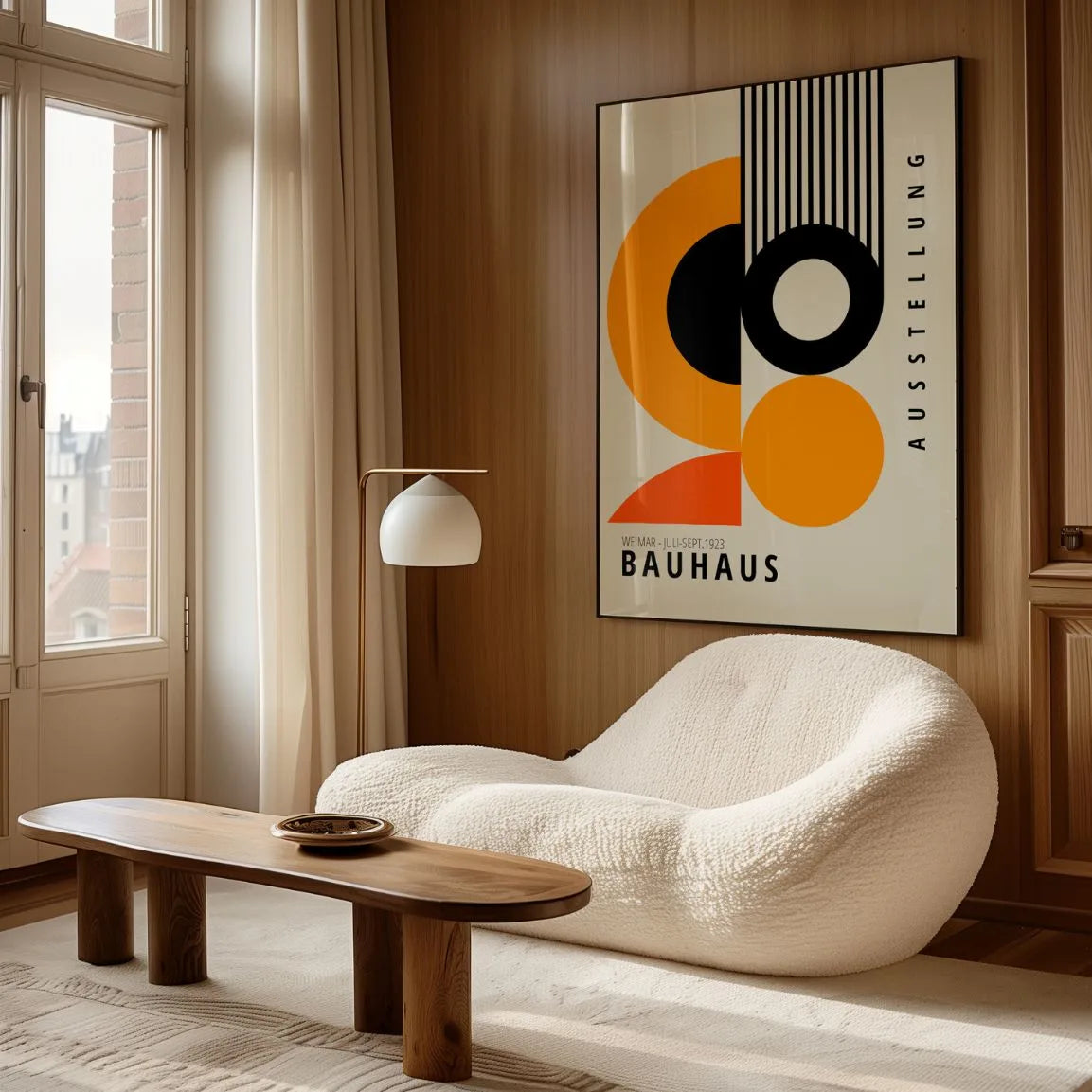 Póster Bauhaus Formas Naranjas