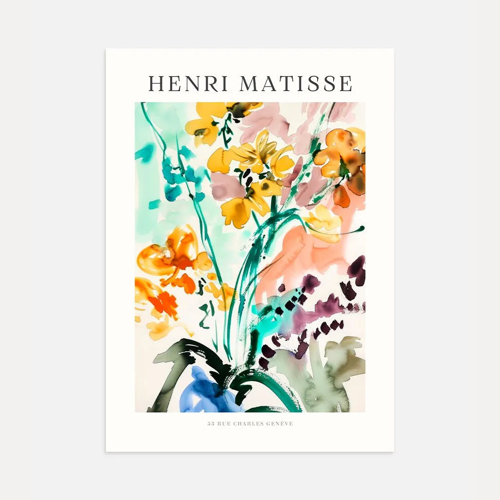 Matisse Bouquet Acuarela Póster