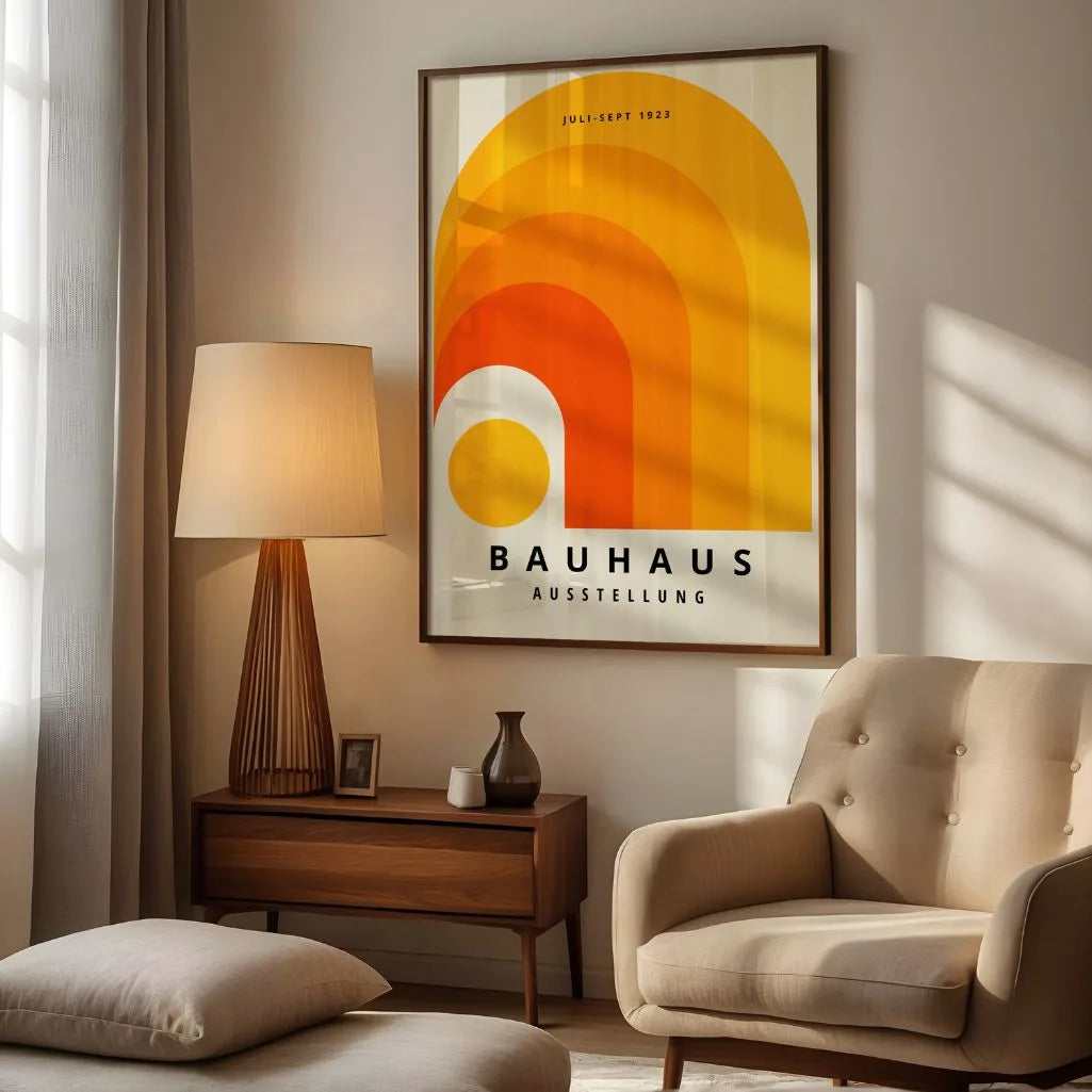Póster Bauhaus Arcoíris Naranja