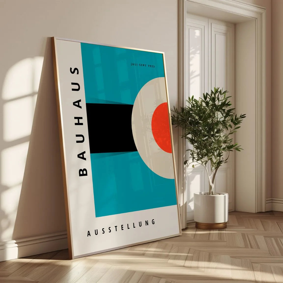 Póster Bauhaus Azul Cielo