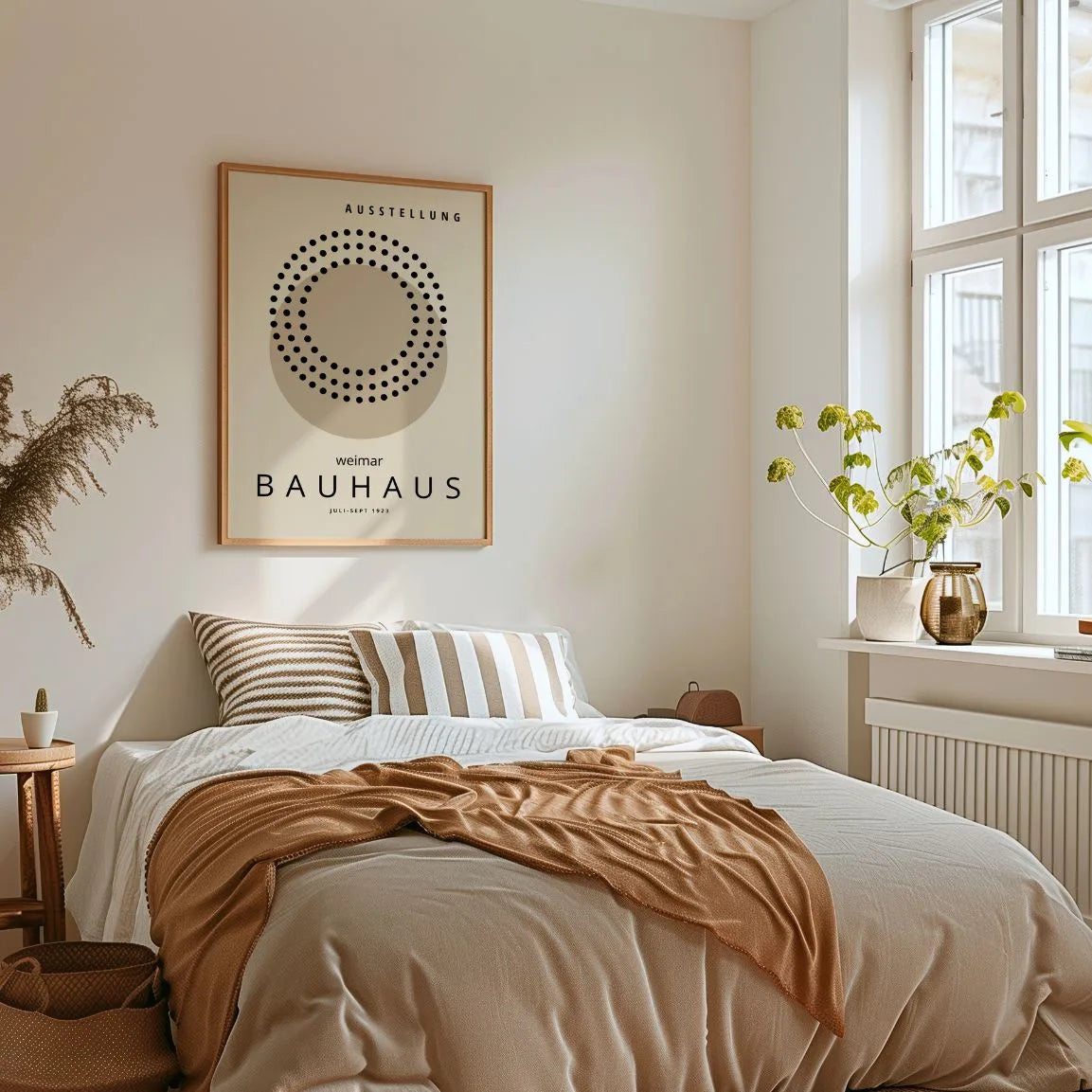 Póster Círculos Bauhaus Beige