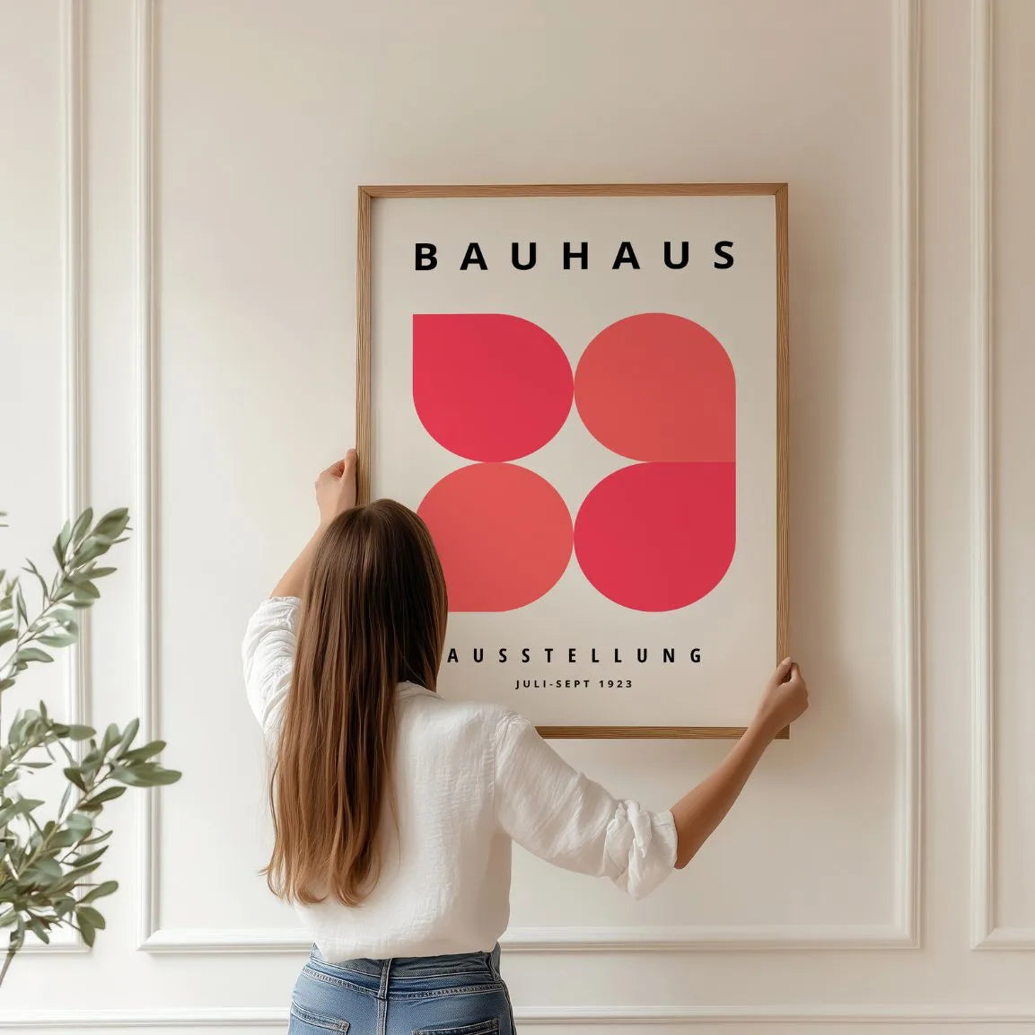 Bauhaus Formas Rojas Póster