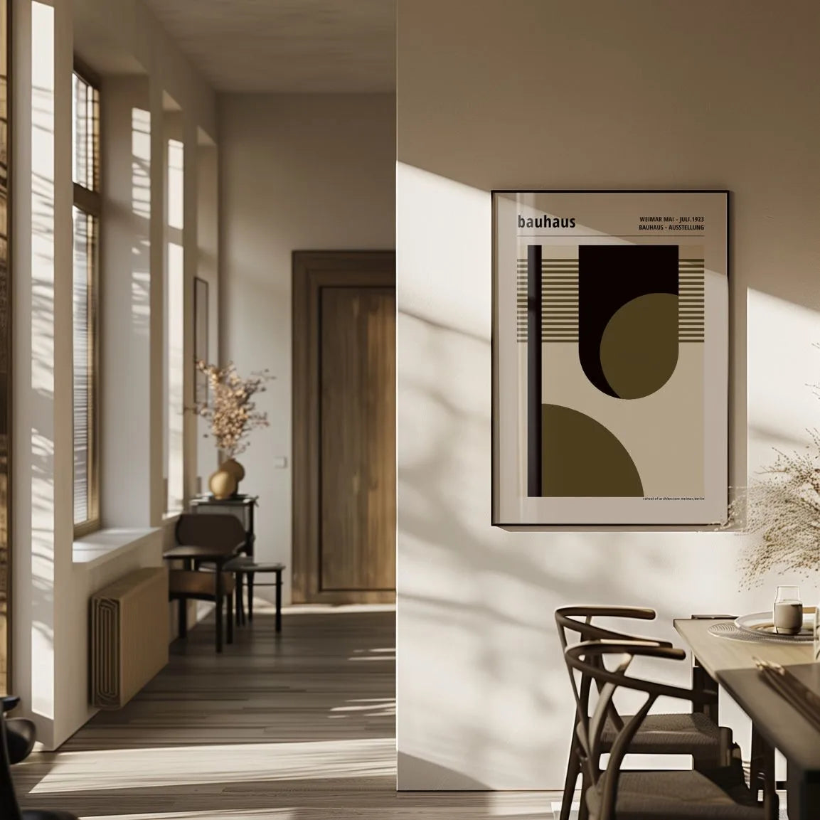 Bauhaus Ritmo Geométrico Póster