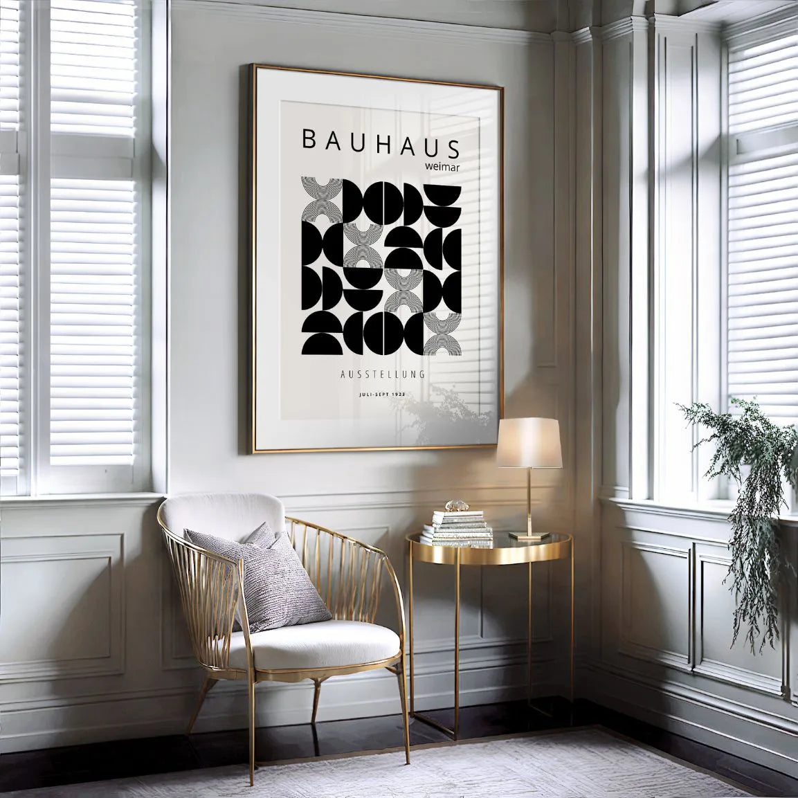 Póster Bauhaus Hemisferios Geometría