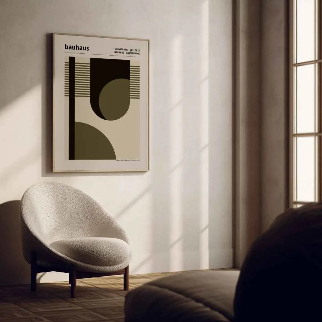Bauhaus Ritmo Geométrico Póster