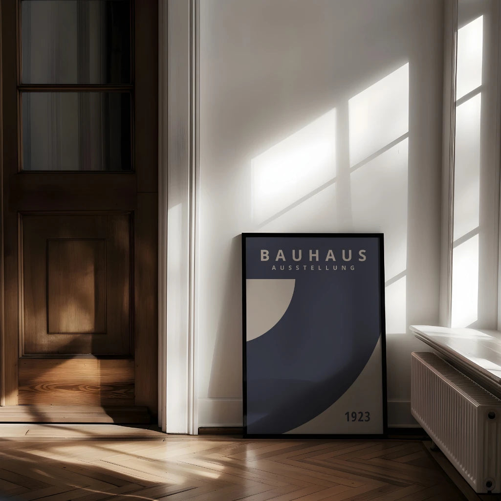 Póster Bauhaus Salpicadura Azul