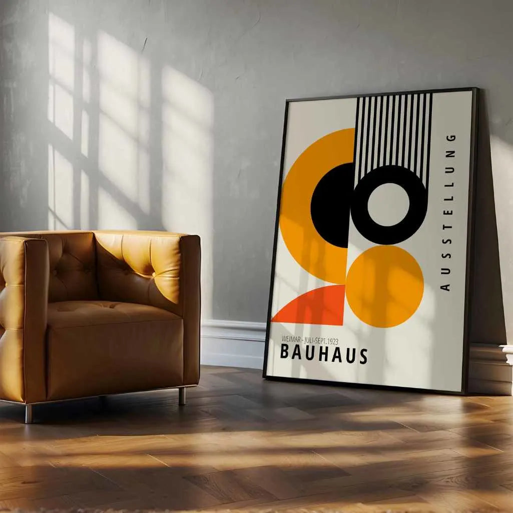 Póster Bauhaus Formas Naranjas
