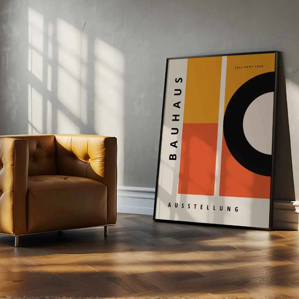 Bauhaus Naranja Ritmo Póster