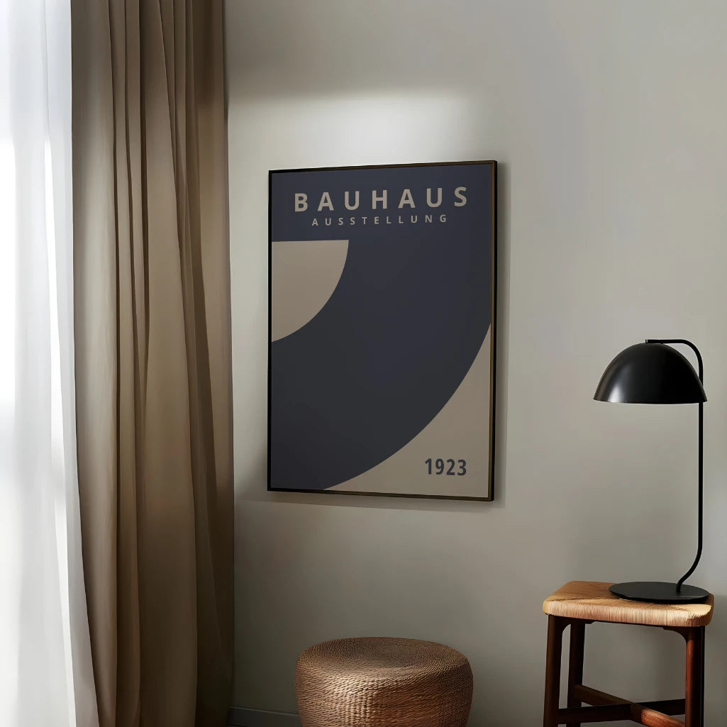Póster Bauhaus Salpicadura Azul