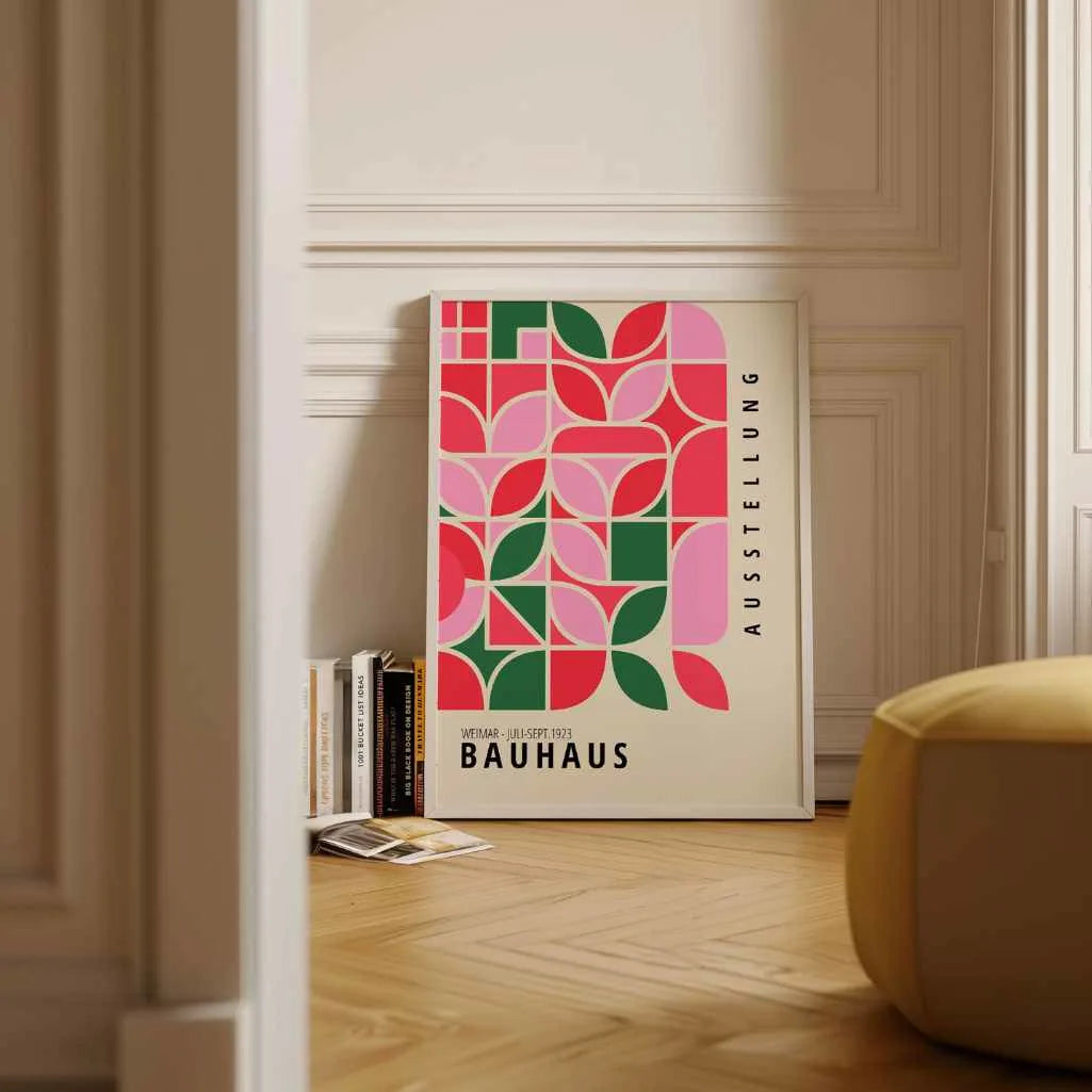 Bauhaus Verde Rojo Póster