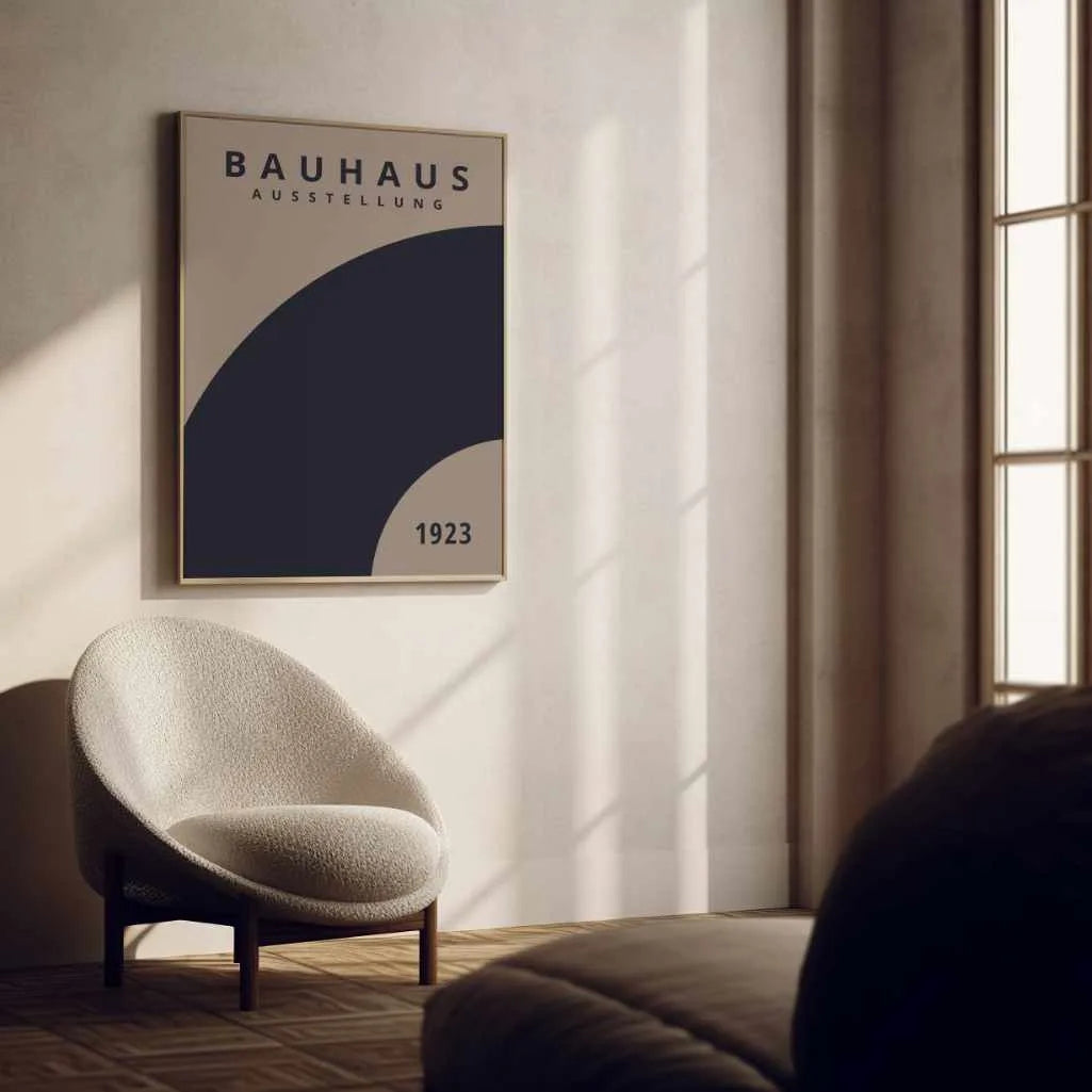 Póster Bauhaus Rotación Azul
