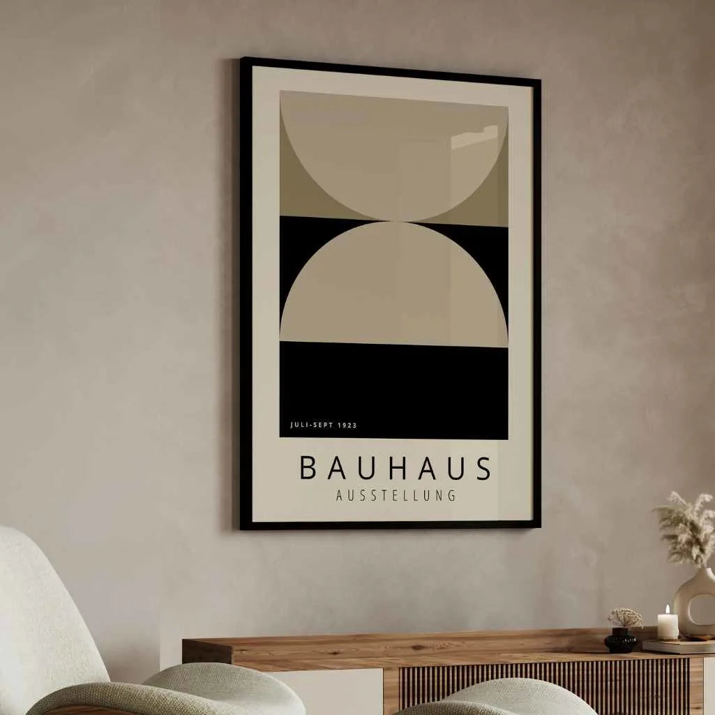 Bauhaus Beige Equilibrio Póster