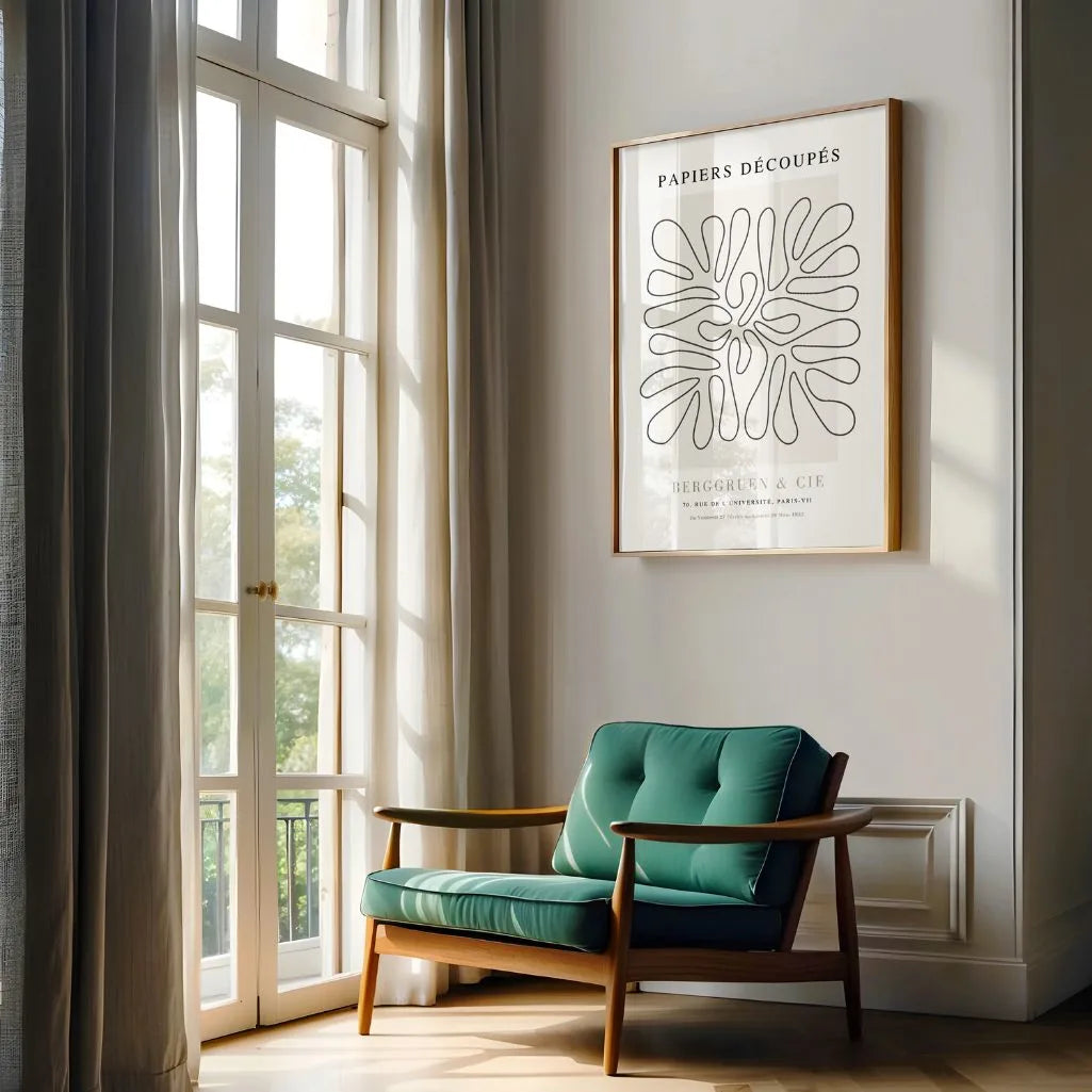 Henri Matisse – Póster Line Art Beige