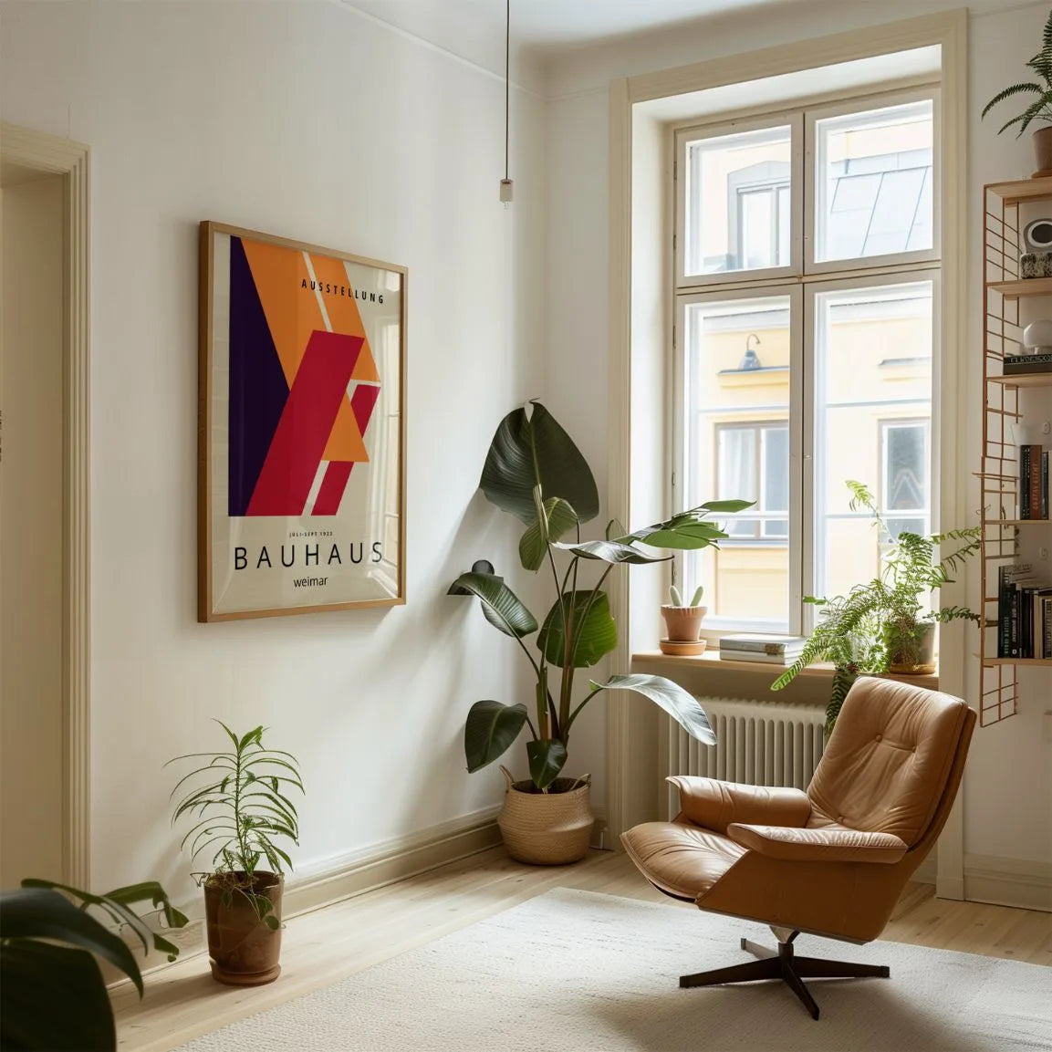 Bauhaus Rojo Profundidad Póster