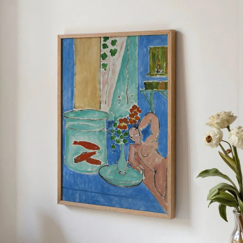 Henri Matisse Póster – Peces rojos y escultura