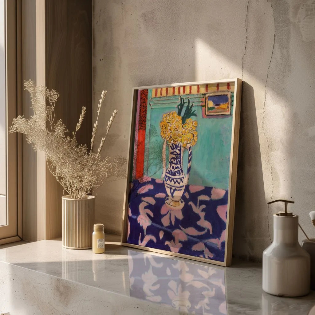 Henri Matisse Póster – Naturaleza muerta con mantel azul