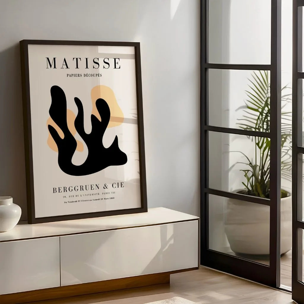 Henri Matisse Forma Negro Naranja Póster