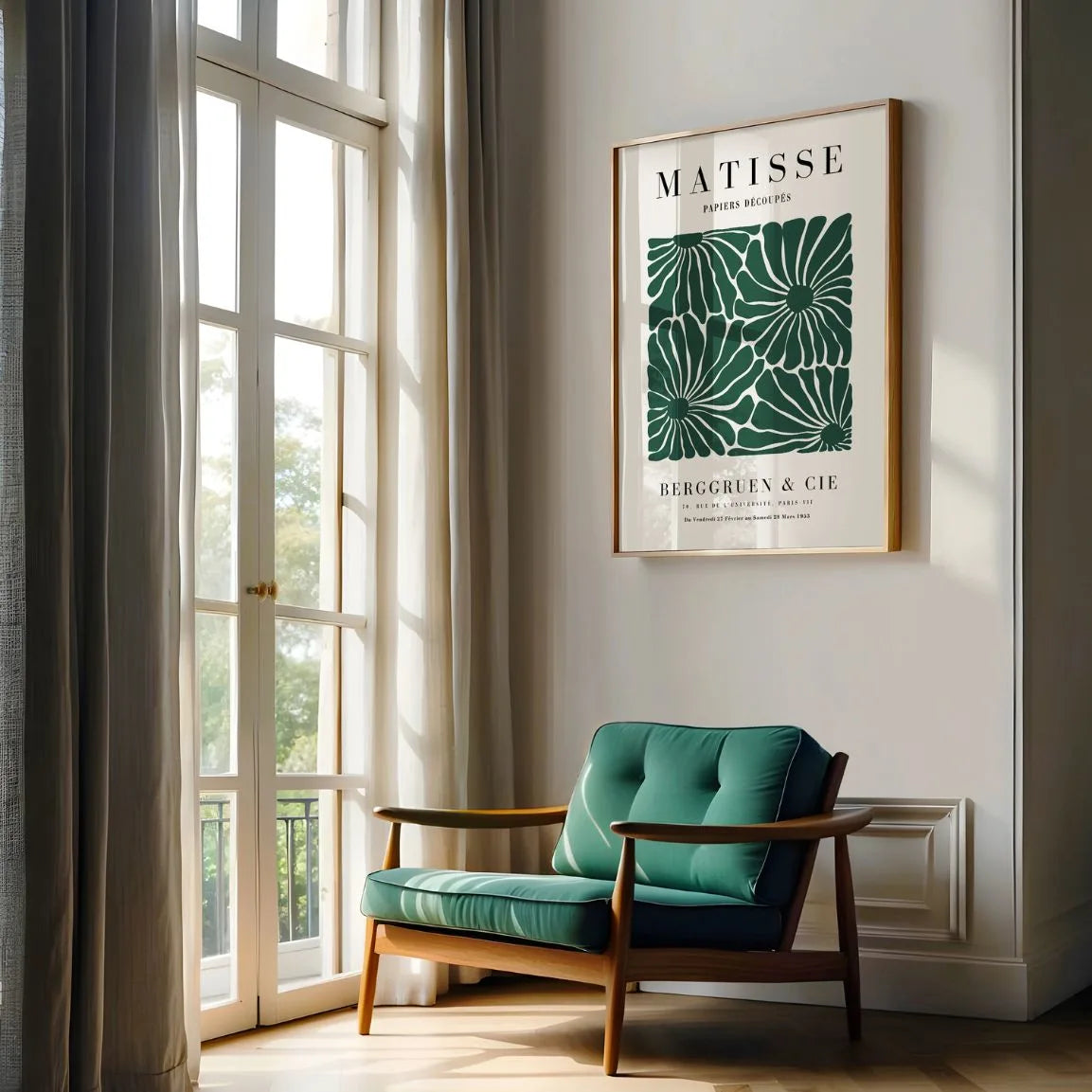 Matisse Flores Verdes Póster