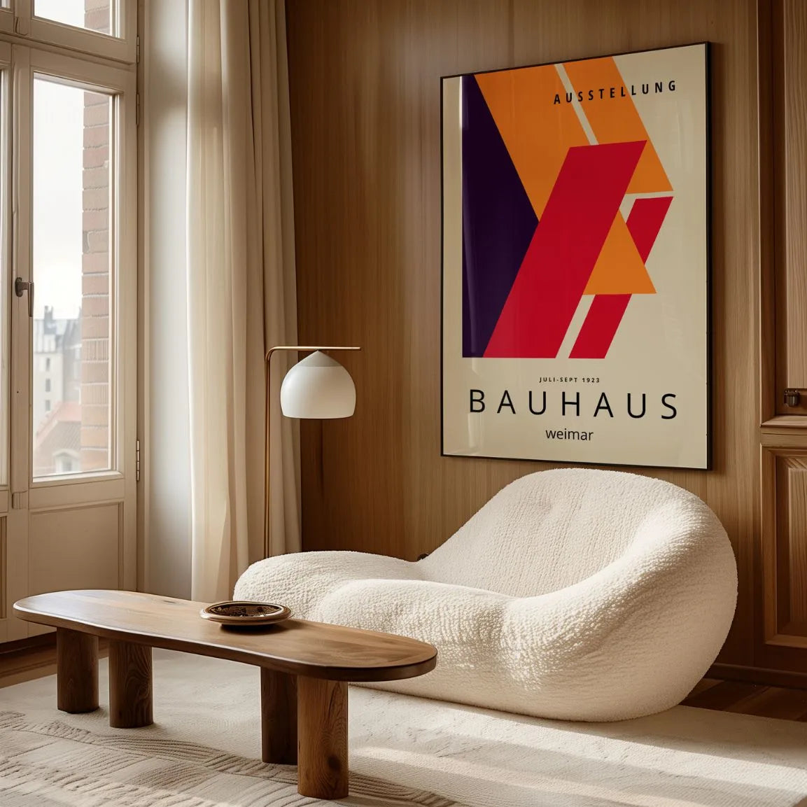 Bauhaus Rojo Profundidad Póster