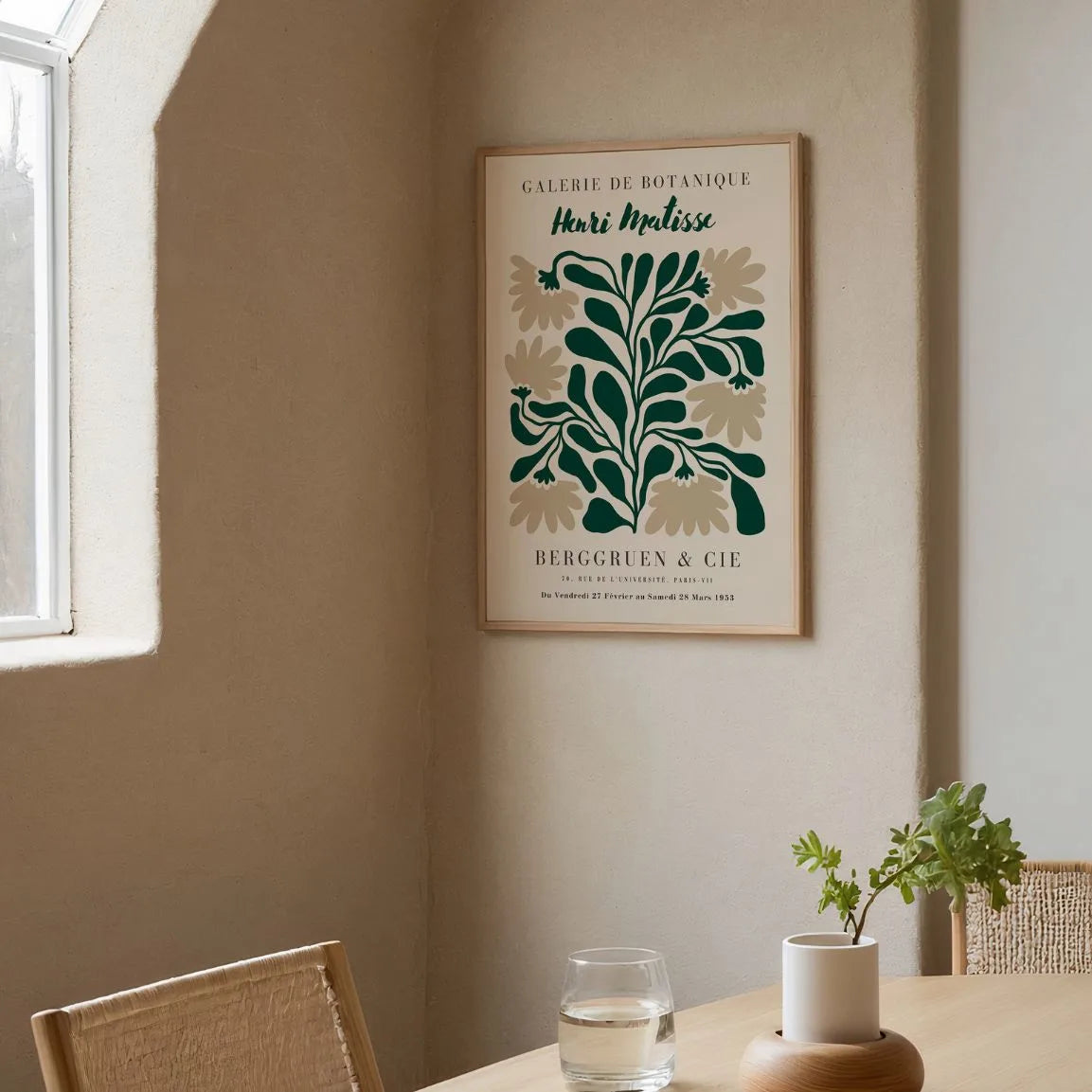 Matisse Hojas Beige Póster