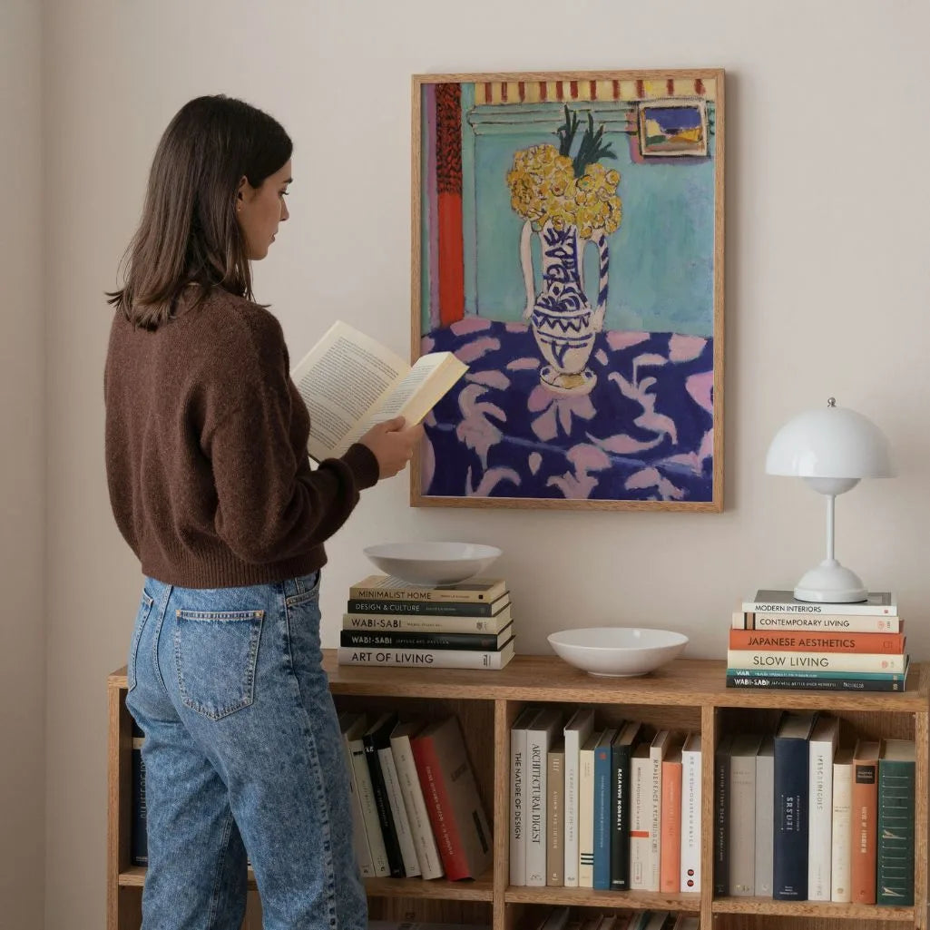 Henri Matisse Póster – Naturaleza muerta con mantel azul