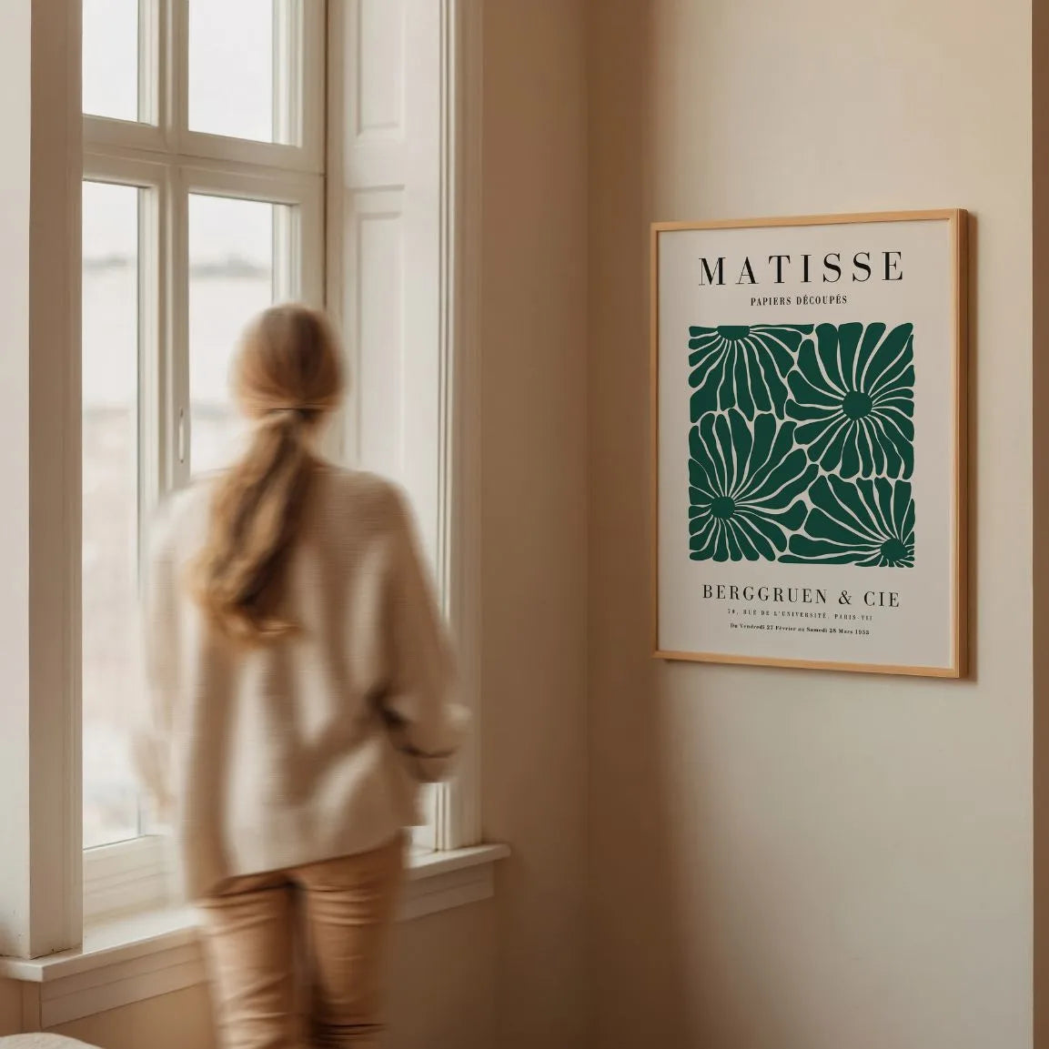Matisse Flores Verdes Póster